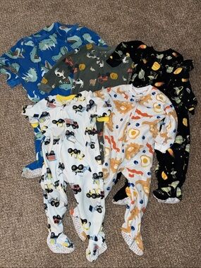 7 pairs of 2t fleece pajamas
